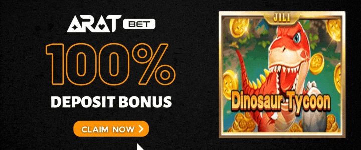 Aratbet 100% Deposit Bonus-Dinosaur Tycoon Fishing