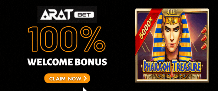 Aratbet 100% Deposit Bonus - pharaoh-treasure