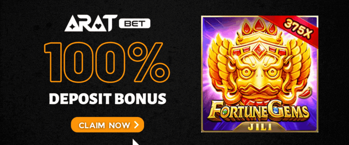 Aratbet 100% Deposit Bonus-fortune gems