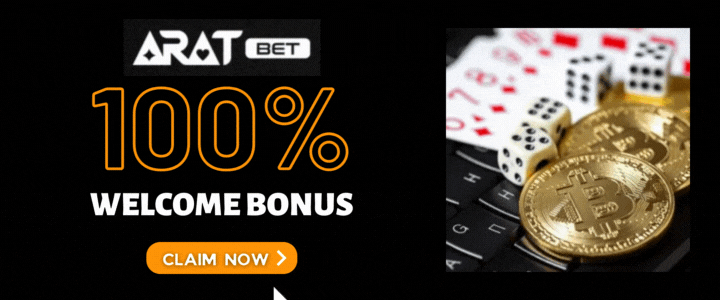 Aratbet 100% Deposit Bonus - Cryptocurrency and Online Gambling