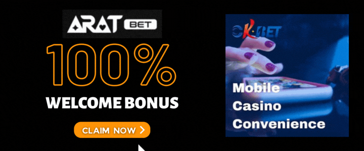 Aratbet 100% Deposit Bonus - OKBet Mobile Casino Convenience