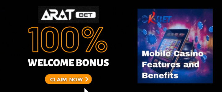 Aratbet 100% Deposit Bonus - OKBet Mobile Casino Features and Benefits