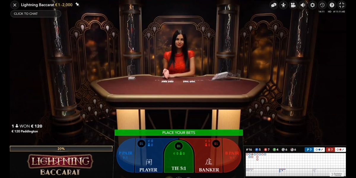 Lightning Baccarat - Gameplay 1 - ok4bet