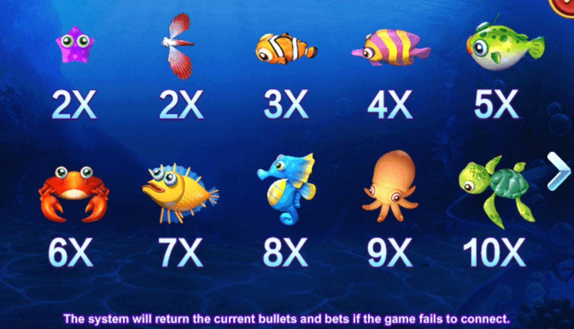 Fishing YiLuFa - Paytable 1 - ok4bet